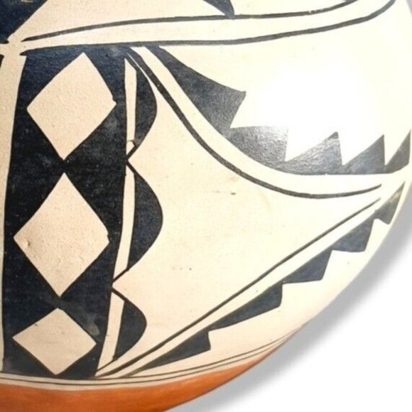 Santo Domingo Pueblo Pottery Olla Water Jug Pot Vase Southwest Native Amer Acoma - Picture 7 of 12